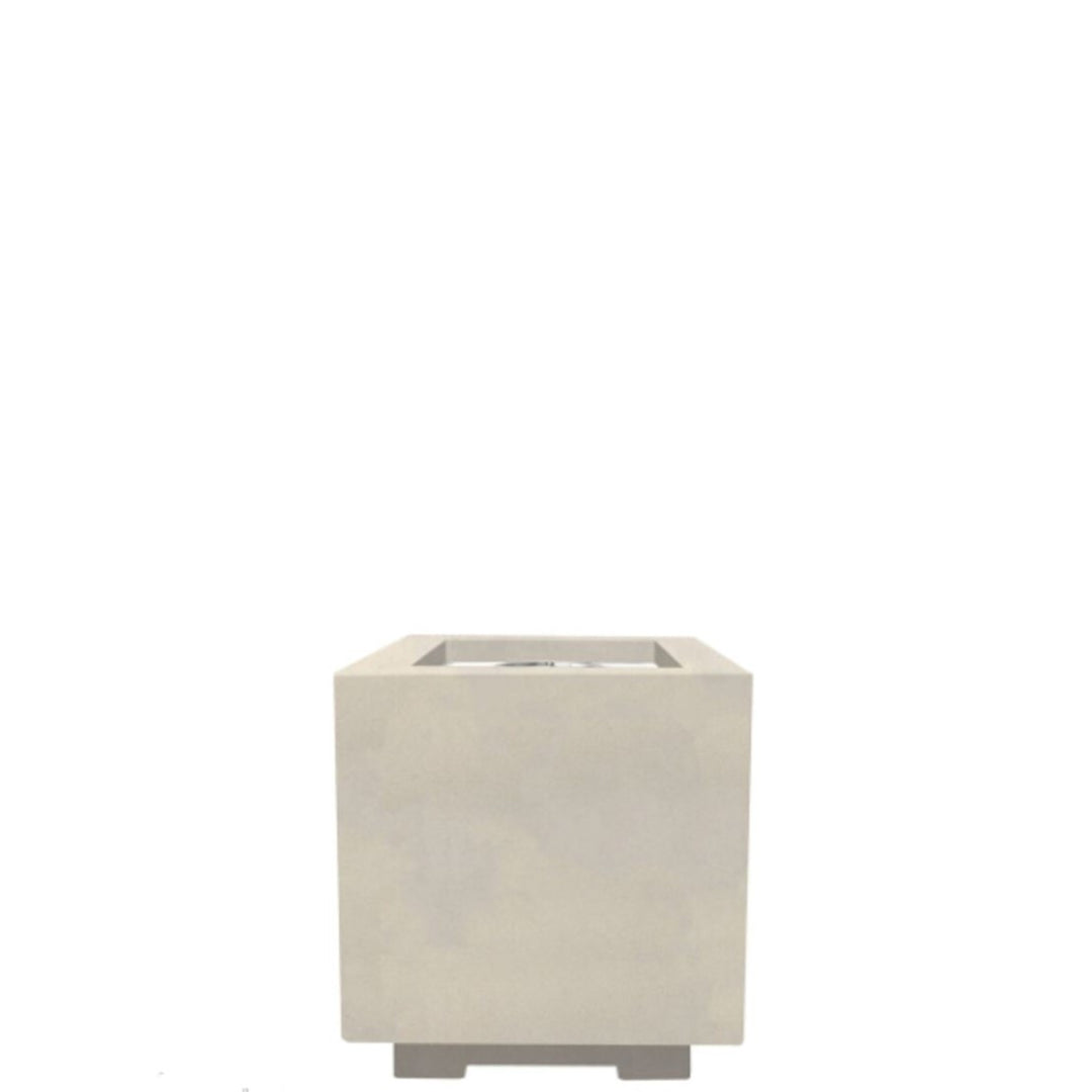 Scatola 2 – 24" Square Pedestal Fire Bowl, Handcrafted Pewter Finish – Propane or Natural Gas
