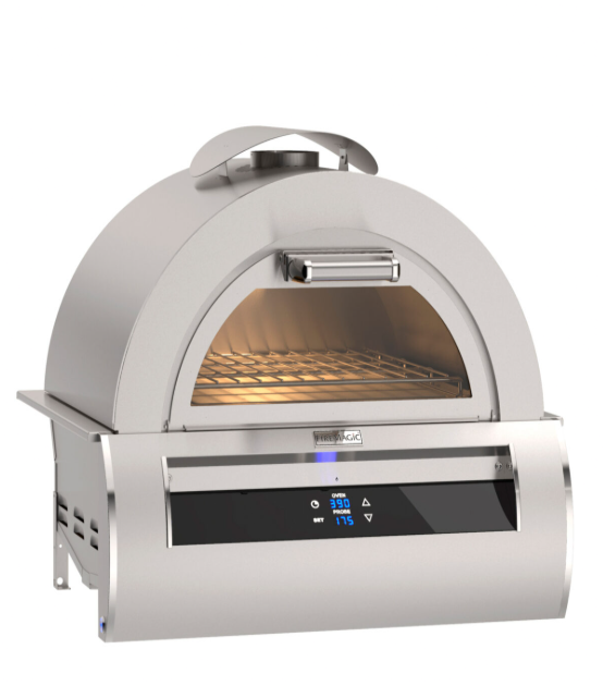 Fire Magic Echelon 5660 Built-In Outdoor Pizza Oven with Black Glass Digital Touchscreen