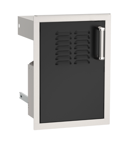 Fire Magic 53820 Echelon Black Flush-Mounted Access Door with Propane Tank Tray & Louvers