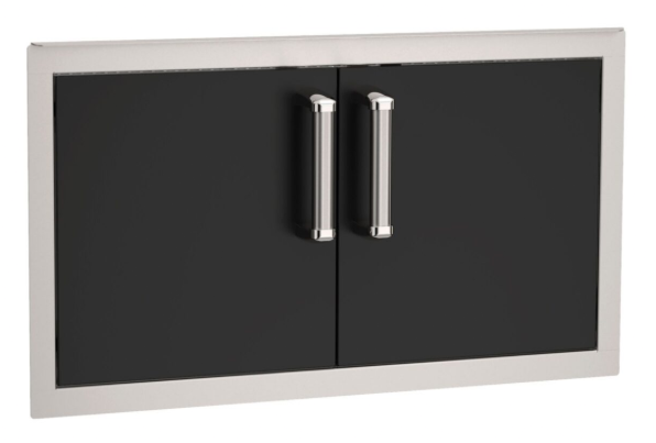 Fire Magic 53934 Echelon Black Flush-Mounted Reduced-Height Double Access Doors – Locking or Non-Locking