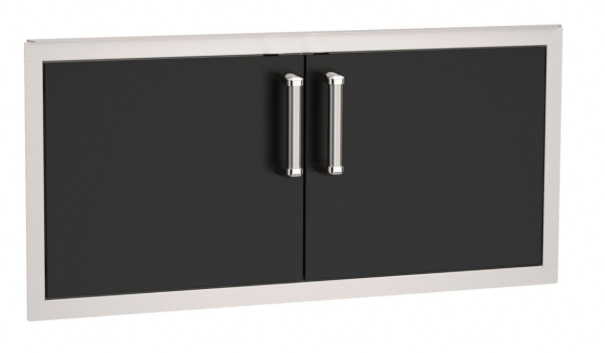 Fire Magic 53938 Echelon Black 39" Flush-Mounted Reduced-Height Double Access Doors – Locking or Non-Locking