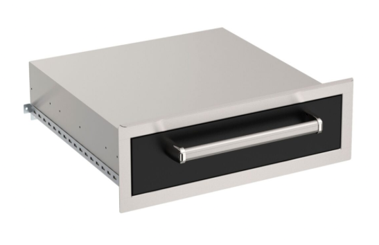 Fire Magic 53811BSC Echelon Black Flush-Mounted Griddle & Utility Drawer with Utensil Bin