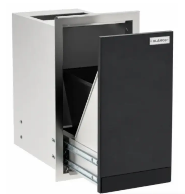 Fire Magic 53825B-T Echelon Black Built-In Trash Container for Cut & Clean Combo