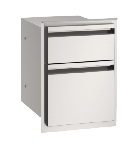 Fire Magic 44802 Signature Stainless Steel Double Storage Drawer for Outdoor Kitchens