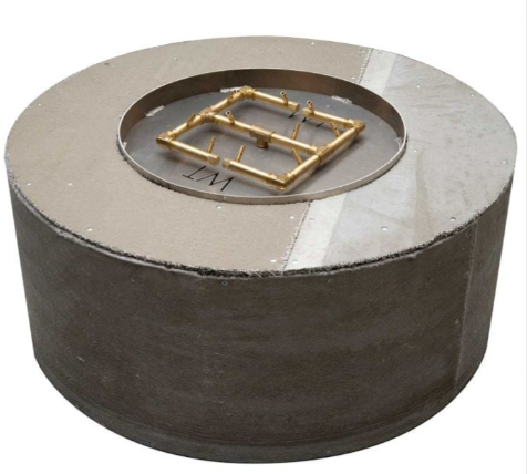 42" Round Ready-to-Finish Fire Pit Kit 18" H with 13" Burner