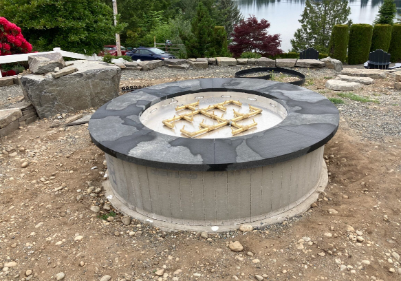 42" Round Ready-to-Finish Fire Pit Kit 18" H with 13" Burner