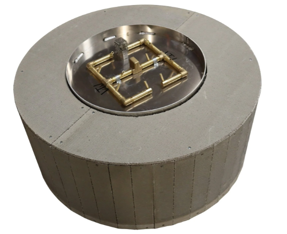 42" Round Ready-to-Finish Fire Pit Kit 18" H with 13" Burner