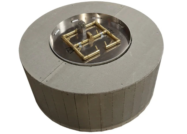54" Round Ready-to-Finish Fire Pit Kit 18" H with 17" Burner