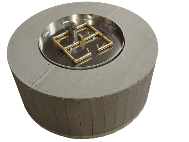 60" Round Ready-to-Finish Fire Pit Kit 18" H with 21.5" Burner