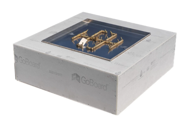 36" Square Ready-to-Finish Fire Pit Kit with CFB120 Brass Burner