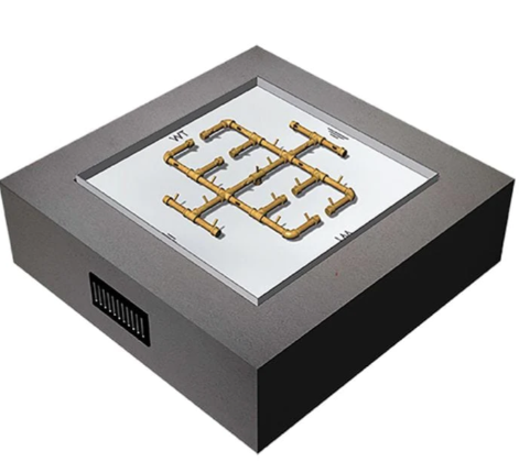 60" Square Ready-to-Finish Fire Pit Kit with CFB290 Brass Burner