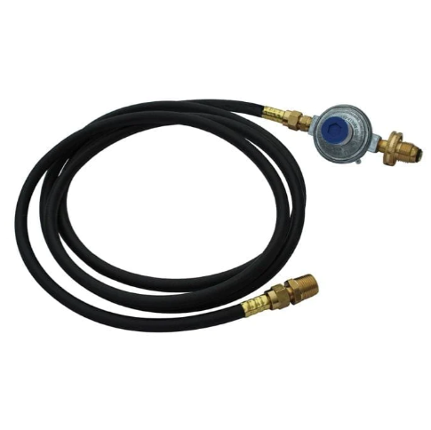 Propane Regulator with Hose – 10' LP Gas Line for Fire Pits (Up to 200K BTU)