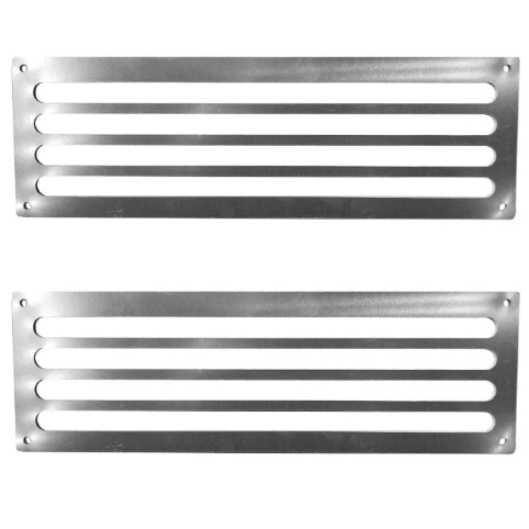 Fire Pit Vent Kit – Stainless Steel Vents (12" x 4") for Gas Fire Pits
