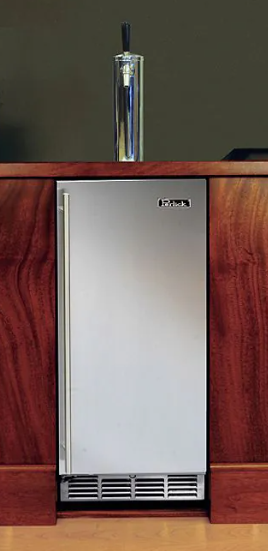 Perlick Signature Series 15-Inch Left-Hinge Outdoor Undercounter Beer Dispenser - Stainless Steel Solid Door - HP15TO-4-1L-1