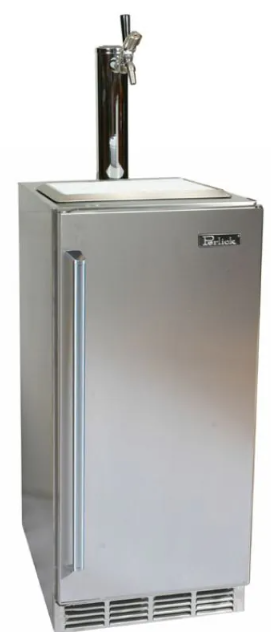 Perlick Signature Series 15-Inch Right-Hinge Outdoor Undercounter Beer Dispenser - Stainless Steel Solid Door - HP15TO-4-1R-1