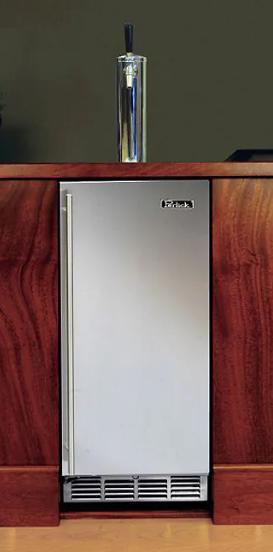 Perlick Signature Series 15-Inch Right-Hinge Outdoor Undercounter Beer Dispenser - Stainless Steel Solid Door - HP15TO-4-1R-1