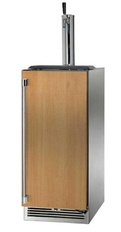 Perlick 15-Inch Signature Series Outdoor Beer Dispenser with Draft Arm Tower, Panel Ready - HP15TO-4-2R-1