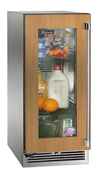 Perlick 15" Signature Series Outdoor Built-In Counter Depth Compact Refrigerator with 2.8 cu. ft. Capacity in Stainless Steel (HP15RM-4-1L)
