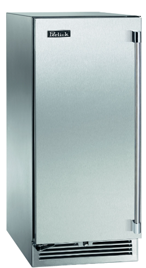 Perlick 15" Signature Series Outdoor Built-In Counter Depth Compact Refrigerator with 2.8 cu. ft. Capacity in Stainless Steel - HP15RM-4-3L