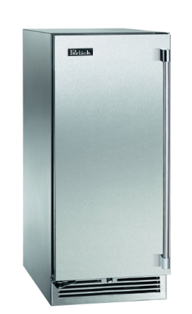 Perlick 15" Signature Series Outdoor Built-In Counter Depth Compact Refrigerator with 2.8 cu. ft. Capacity in Stainless Steel - HP15RM-4-3R