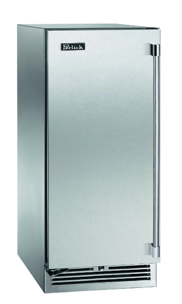 Perlick 15" Signature Series Outdoor Built-In Counter Depth Compact Refrigerator with 2.8 cu. ft. Capacity, with Glass Door in Panel Ready - HP15RM-4-4L