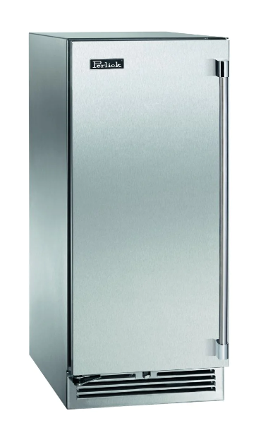 Perlick 15" Signature Series Outdoor Built-In Counter Depth Compact Refrigerator with 2.8 cu. ft. Capacity, with Glass Door in Panel Ready - HP15RM-4-4R