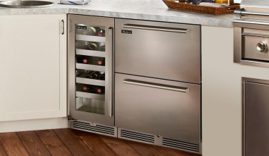 Perlick 15" Signature Series Built-In Wine Cooler with 20 Bottle Capacity Single Zone with Glass Door in Stainless Steel - HP15WM-4-3L