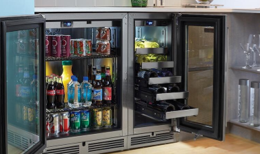 Perlick 15" Signature Series Built-In Wine Cooler with 20 Bottle Capacity Single Zone with Glass Door in Stainless Steel - HP15WM-4-3L