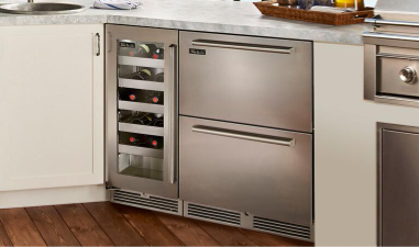 Perlick 15" Signature Series Built-In Wine Cooler with 20 Bottle Capacity Single Zone with Glass Door in Stainless Steel - HP15WM-4-3R