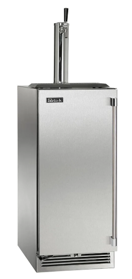 Perlick 15" Signature Series Marine Beer Dispenser with Draft Arm Tower Single Tap in Stainless Steel - HP15TM-4-1L-1