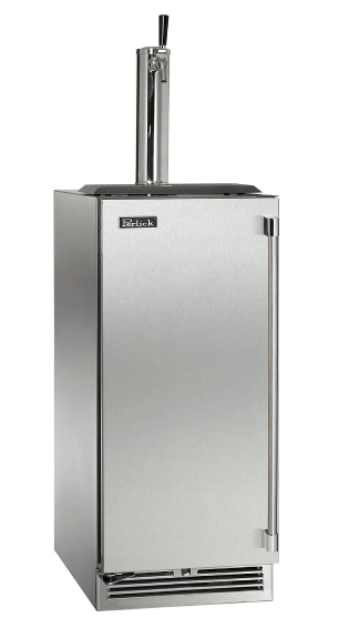 Perlick 15" Signature Series Marine Beer Dispenser with Draft Arm Tower Single Tap in Stainless Steel - HP15TM-4-1R-1