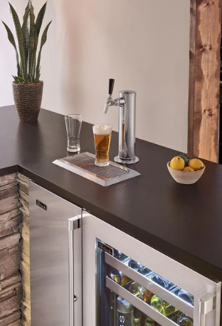 Perlick 15" Signature Series Marine Beer Dispenser with Draft Arm Tower Single Tap in Stainless Steel - HP15TM-4-1R-1