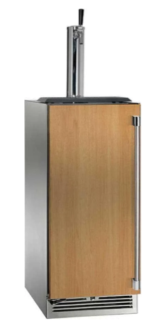 Perlick 15" Signature Series Marine Beer Dispenser with Draft Arm Tower Single Tap in Panel Ready - HP15TM-4-2L-1