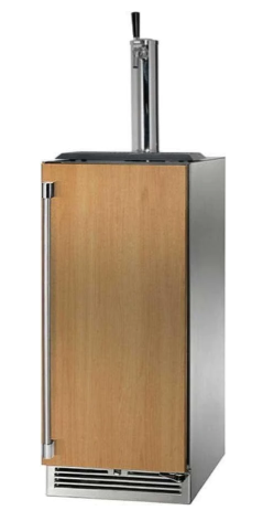 Perlick 15" Signature Series Marine Beer Dispenser with Draft Arm Tower Single Tap in Panel Ready - HP15TM-4-2L-1