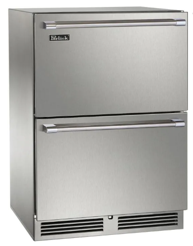 Perlick Signature Series 24-Inch Outdoor Undercounter Freezer Drawers - Stainless Steel - HP24FO-4-5