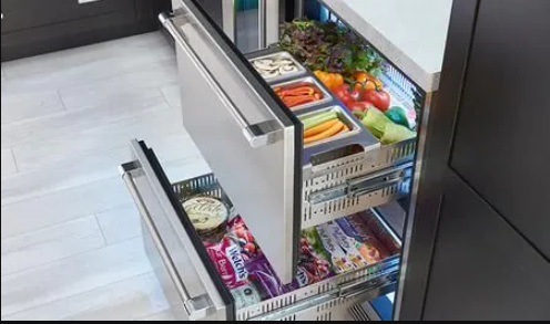 Perlick Signature Series 24-Inch Outdoor Undercounter Dual Zone Freezer/Refrigerator Drawers - Stainless Steel - HP24ZO-4-5