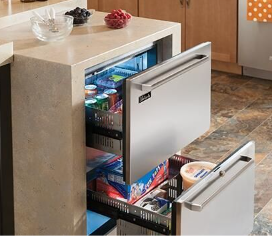 Perlick Signature Series 24-Inch Outdoor Undercounter Dual Zone Freezer/Refrigerator Drawers - Panel Ready - HP24ZO-4-6