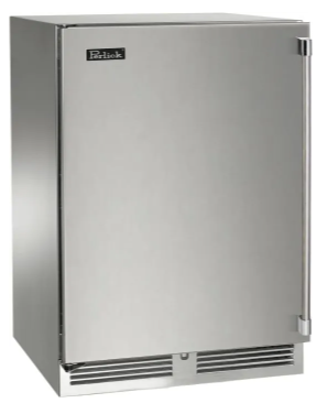 Perlick Signature Series 24-Inch Right-Hinge Outdoor Undercounter Refrigerator - Stainless Steel Solid Door - HP24RO-4-1R
