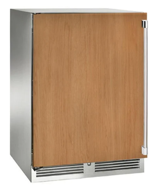 Perlick Signature Series 24-Inch Outdoor Built-In Counter Depth Compact Refrigerator with 5.2 cu. ft. Capacity, Panel Ready - HP24RO-4-2L