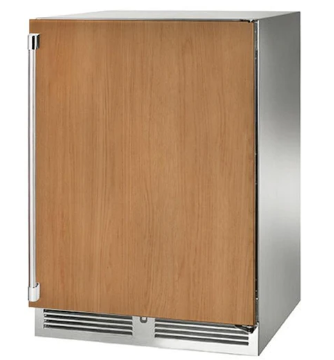 Perlick Signature Series 24-Inch Outdoor Built-In Counter Depth Compact Refrigerator with 5.2 cu. ft. Capacity, Panel Ready - HP24RO-4-2L