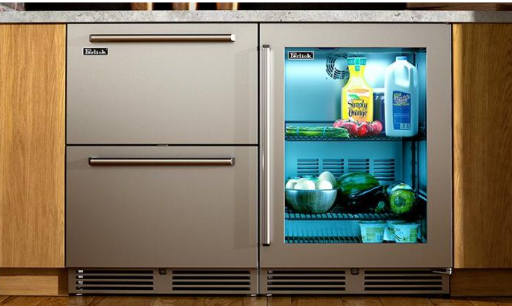 Perlick Signature Series 24-Inch Right-Hinge Outdoor Undercounter Refrigerator - Stainless Steel Glass Door - HP24RO-4-3R