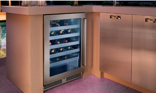 Perlick Signature Series 24-Inch Right-Hinge Outdoor Undercounter Single Zone Wine Reserve - Stainless Steel Solid Door - HP24WO-4-1R
