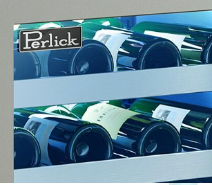 Perlick Signature Series 24-Inch Left-Hinge Outdoor Undercounter Dual Zone Wine Reserve - Stainless Steel Solid Door - HP24DO-4-1L