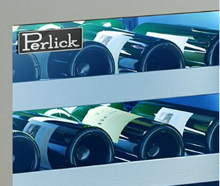 Perlick Signature Series 24-Inch Right-Hinge Outdoor Undercounter Dual Zone Wine Reserve - Stainless Steel Solid Door - HP24DO-4-1R