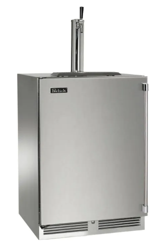 Perlick Signature Series 24-Inch Right-Hinge Outdoor Undercounter Single Tap Beer Dispenser - Stainless Steel - HP24TO-4-1R-1