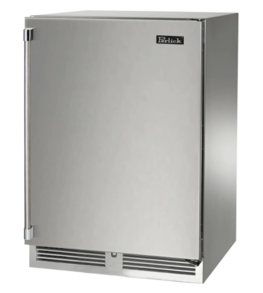 Perlick 24" Signature Series Outdoor Built-In Counter Depth Compact Freezer with 5.2 cu. ft. Capacity in Stainless Steel  - HP24FM-4-1L