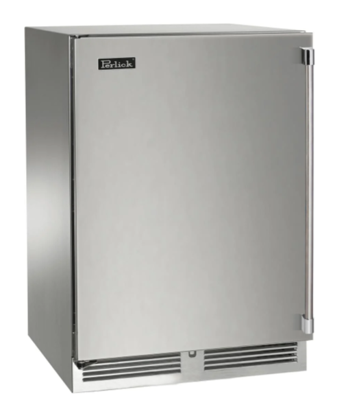 Perlick 24" Signature Series Outdoor Built-In Counter Depth Compact Freezer with 5.2 cu. ft. Capacity in Stainless Steel - HP24FM-4-1R