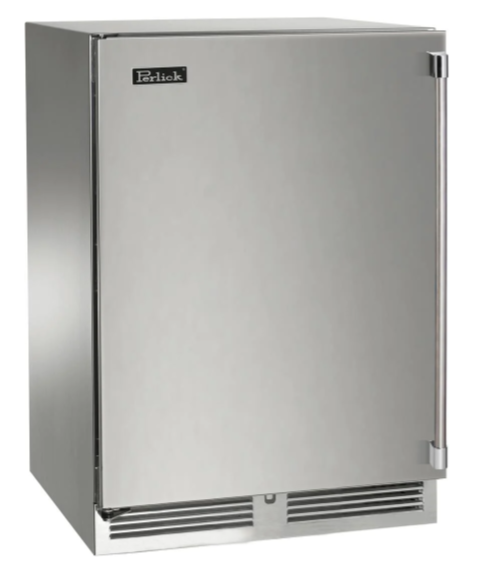 Perlick 24" Signature Series Outdoor Built-In Beverage Center with 5.2 cu. ft. Capacity in Stainless Steel - HP24BM-4-1L