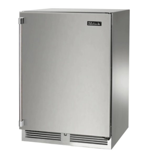 Perlick 24" Signature Series Outdoor Built-In Beverage Center with 5.2 cu. ft. Capacity in Stainless Steel - HP24BM-4-1L