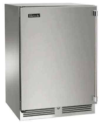 Perlick 24" Signature Series Built-In Wine Cooler with 45 Bottle Capacity Single Zone with Solid Door in Stainless Steel - HP24WM-4-1L